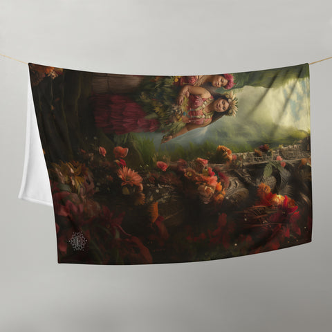 Taema & Tilafaiga Goddesses Throw Blanket