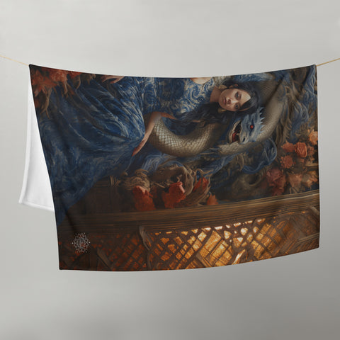 Tiamat Goddess Throw Blanket