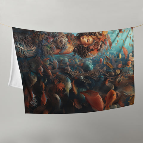 Yemoja Goddess Throw Blanket