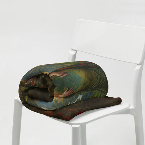 Mau Thuong Ngan Goddess Throw Blanket