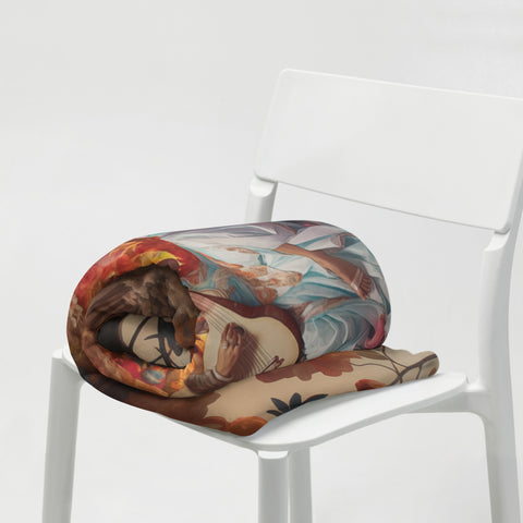 Saraswati Goddess Throw Blanket