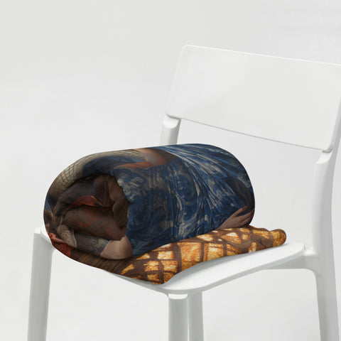 Tiamat Goddess Throw Blanket