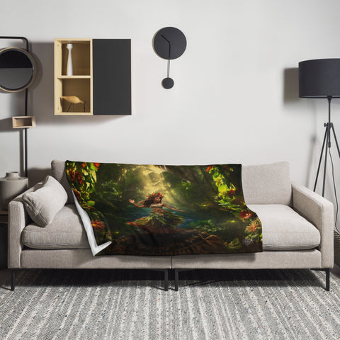 Laka Goddess Throw Blanket