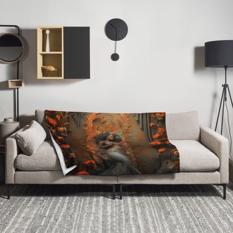 Mami Wata Goddess Throw Blanket