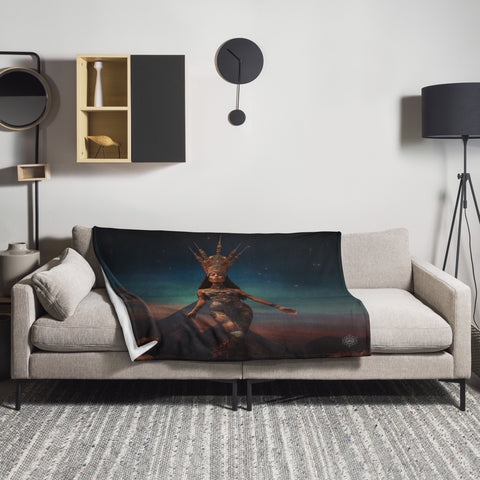 Nuit Goddess Throw Blanket