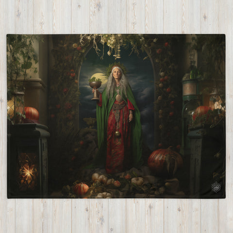 Cerridwen Goddess Throw Blanket
