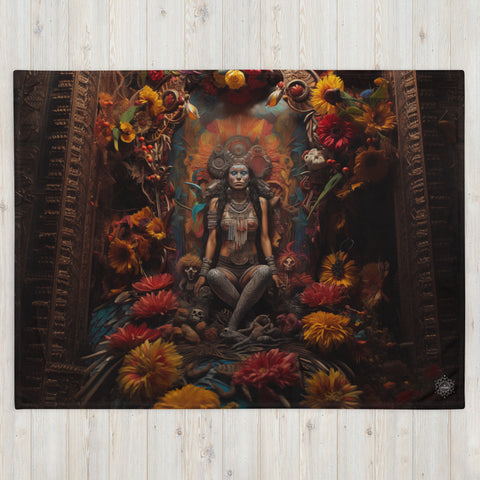 Coatlicue Goddess Throw Blanket