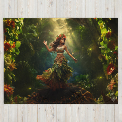 Laka Goddess Throw Blanket