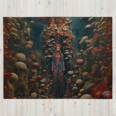 Mielikki Goddess Throw Blanket