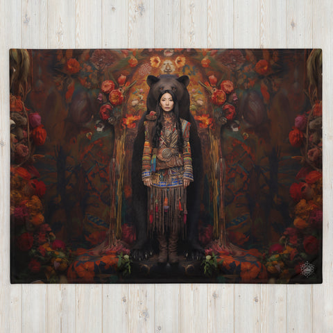 Ungnyeo Goddess Throw Blanket