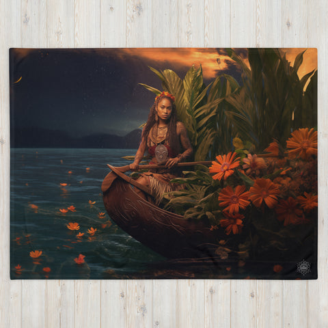 Wairaka Goddess Throw Blanket