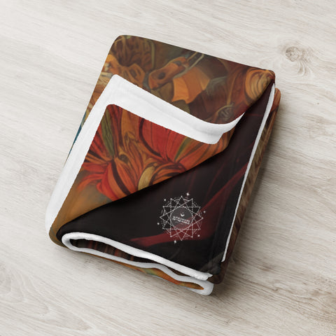 White Buffalo Calf Woman Goddess Throw Blanket
