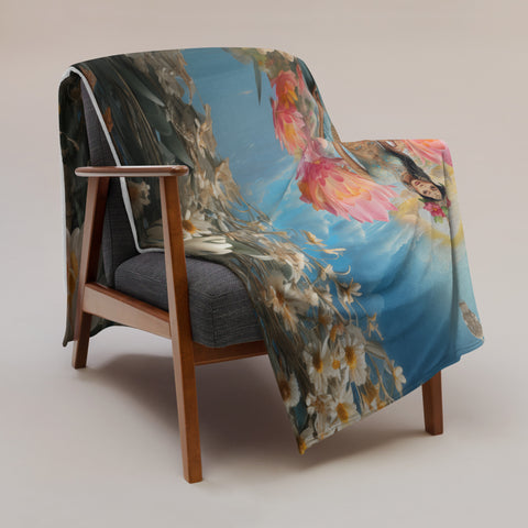 Dewi Danu Goddess Throw Blanket