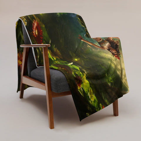 Laka Goddess Throw Blanket