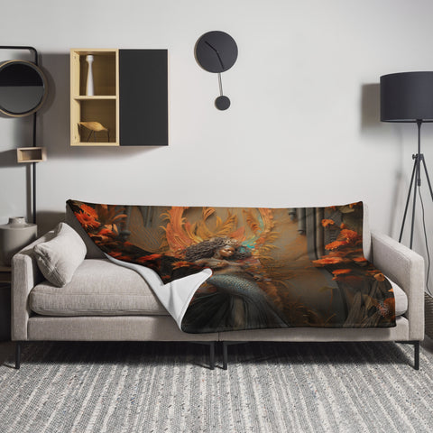 Mami Wata Goddess Throw Blanket