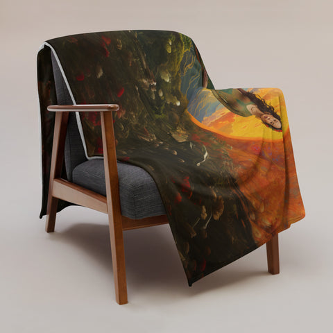 Mau Thuong Ngan Goddess Throw Blanket