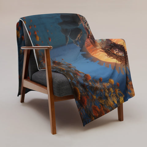 Mawu Goddess Throw Blanket