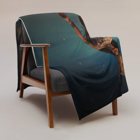 Nuit Goddess Throw Blanket