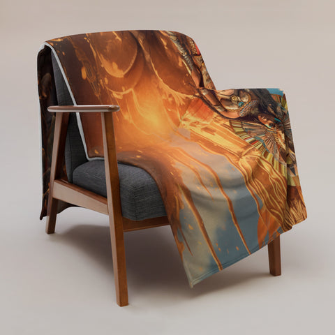 Sekhmet Goddess Throw Blanket