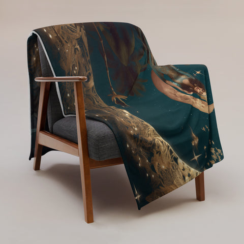 Tanit Goddess Throw Blanket