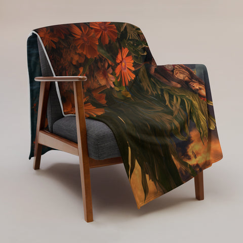 Wairaka Goddess Throw Blanket