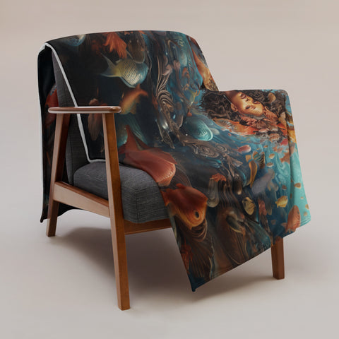 Yemoja Goddess Throw Blanket
