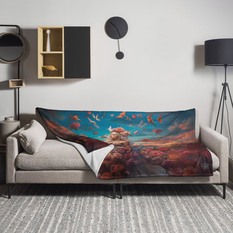 Aphrodite Goddess Throw Blanket