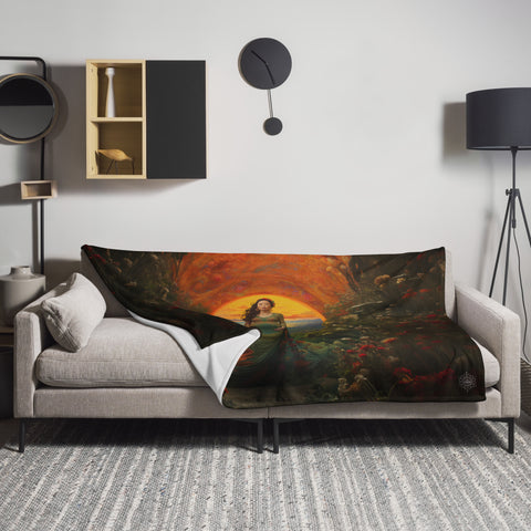 Mau Thuong Ngan Goddess Throw Blanket