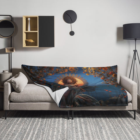 Mawu Goddess Throw Blanket