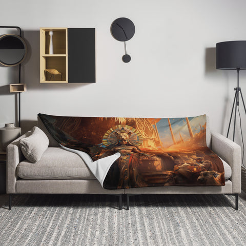 Sekhmet Goddess Throw Blanket