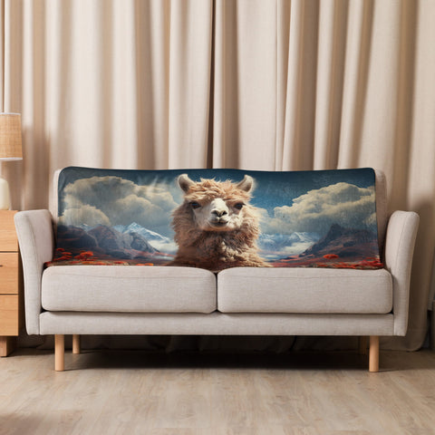 About my Brain Institute Blankets 37″×57″ Llama Spirit Animal Sherpa Blanket