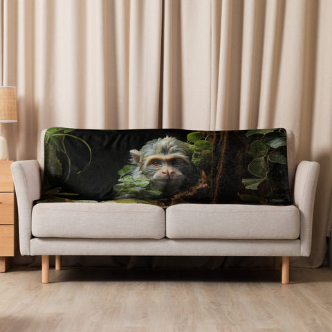 About my Brain Institute Blankets 37″×57″ Monkey Spirit Animal Sherpa Blanket