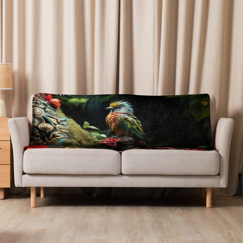 About my Brain Institute Blankets 37″×57″ Quetzal Spirit Animal Sherpa Blanket