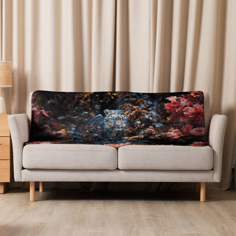 About my Brain Institute Blankets 37″×57″ Snow Leopard Spirit Animal Sherpa Blanket