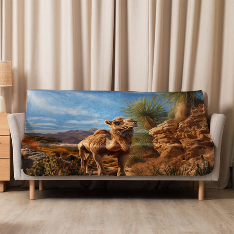 About my Brain Institute Blankets 50″×60″ Camel Spirit Animal Sherpa Blanket