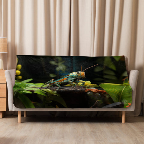 About my Brain Institute Blankets 50″×60″ Grasshopper Spirit Animal Sherpa Blanket