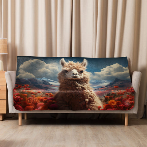 About my Brain Institute Blankets 50″×60″ Llama Spirit Animal Sherpa Blanket