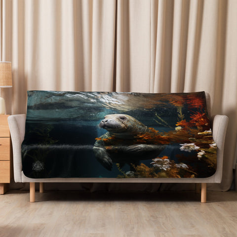 About my Brain Institute Blankets 50″×60″ Manatee Spirit Animal Sherpa Blanket