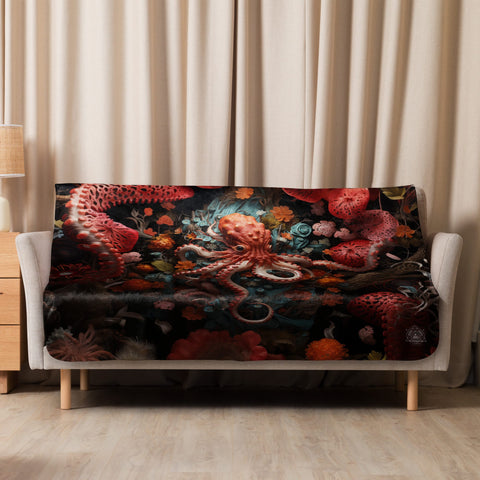 About my Brain Institute Blankets 50″×60″ Octopus Spirit Animal Sherpa Blanket