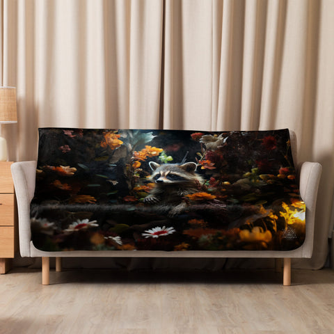 About my Brain Institute Blankets 50″×60″ Raccoon Spirit Animal Sherpa Blanket