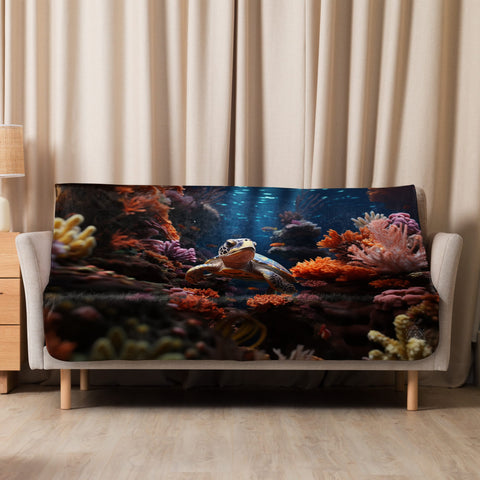 About my Brain Institute Blankets 50″×60″ Sea Turtle Spirit Animal Sherpa Blanket