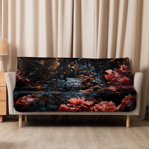 About my Brain Institute Blankets 50″×60″ Snow Leopard Spirit Animal Sherpa Blanket