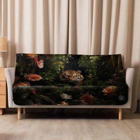 About my Brain Institute Blankets 50″×60″ Tiger Spirit Animal Sherpa Blanket