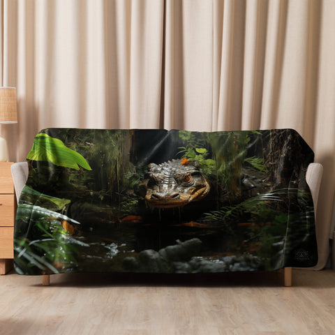 About my Brain Institute Blankets 60″×80″ Alligator Spirit Animal Sherpa Blanket