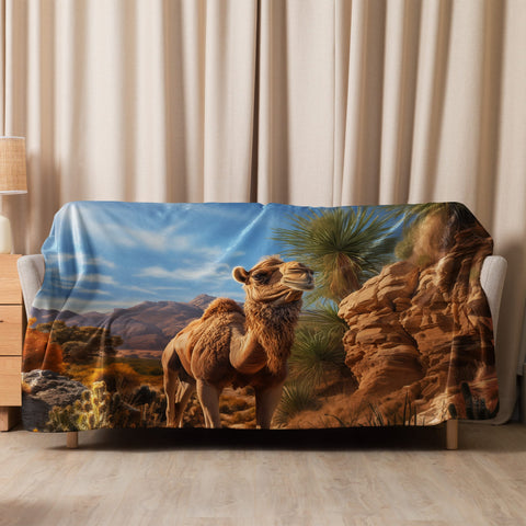 About my Brain Institute Blankets 60″×80″ Camel Spirit Animal Sherpa Blanket