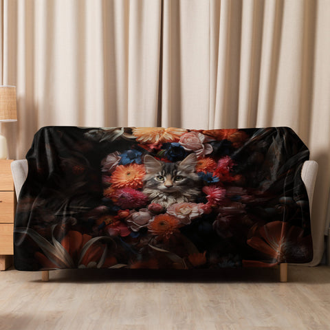 About my Brain Institute Blankets 60″×80″ Cat Spirit Animal Sherpa Blanket