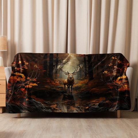 About my Brain Institute Blankets 60″×80″ Elk Spirit Animal Sherpa Blanket