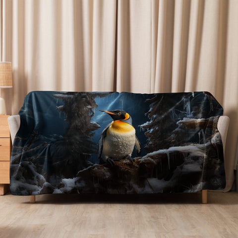 About my Brain Institute Blankets 60″×80″ Emperor Penguin Spirit Animal Sherpa Blanket