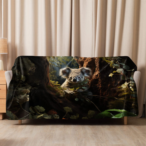 About my Brain Institute Blankets 60″×80″ Koala Spirit Animal Sherpa Blanket