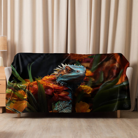 About my Brain Institute Blankets 60″×80″ Lizard Spirit Animal Sherpa Blanket